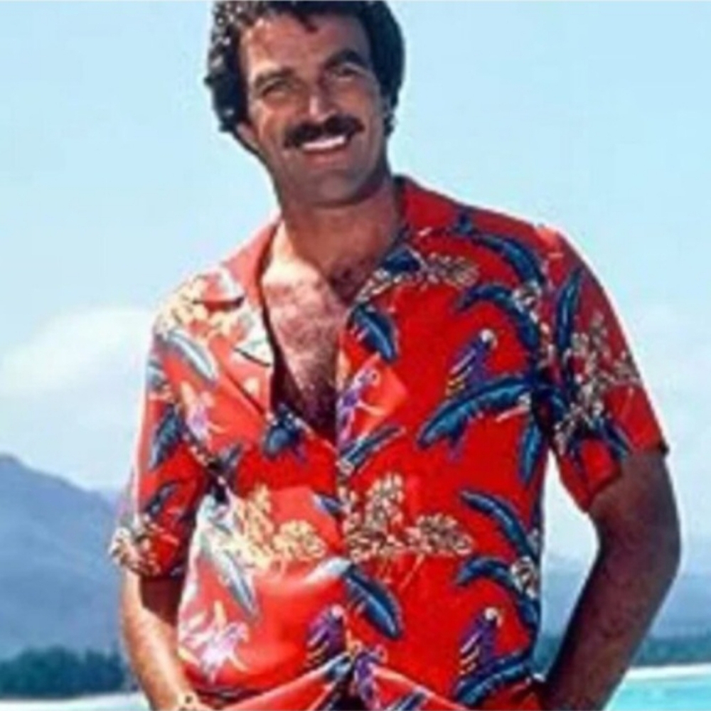 Paradise Found Hawaiian Short Sleeve Jungle Bird Magnum PI Button Down Shirt 4XL - Picture 2 of 13